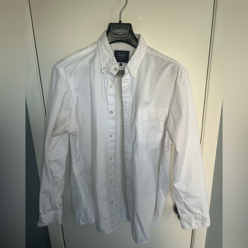 Charles Tyrwhitt Men's Crisp White Casual Shirt